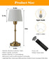 AILELANG Dimmable 3000/4000/6000K Rechargeable Table Lamps Cordless, Portable Touch Battery Powered Lights with Fabric