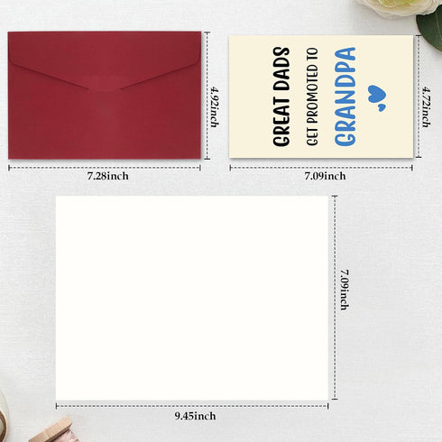 JoyrnalK New Grandpa Card - Pregnancy Announcement Cards For Grandpas Promoted To Grandpa Baby Reveal Card First