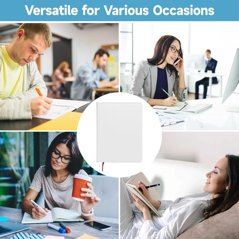 Lnrueg 6 Pcs Sublimation Notebook Blank Journal A6 100 Pages - Hardcover PU Notebooks for Note Taking, Plan Making,