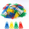 E-outstanding 200pcs Plastic Paper Clips, 35mm Long Mixed Color Triangle Clips
