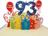 iGifts And Cards Happy 93rd Birthday 3D Pop Up Greeting Card – Ninety-three, Awesome, Balloons, Unique Gift Celebration