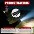 Vocect 3 Set, Pcs Mini Flashlights, High Lumen Pocket Tactical Flashlight Adjustable Focus Zoom Torch Lights Powered by