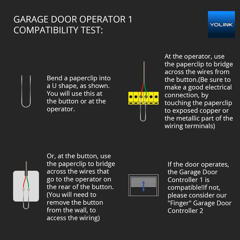 YoLink Garage Door Controller - World's Longest Range Remote Control for Existing Garage Door Opener, YoLink Hub