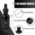 12 Pcs 1oz Glass Dropper Bottles, Leakproof Tincture Bottles with Black Reusable Eye Dropper for All Liquids