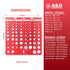 A&O Mercantile Ultimate 34 Nut and Bolt Thread Checker, Bolt and Nut Identifier Gauge for Professionals & DIY