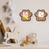 Decorative Cork Bulletin Board for Walls, Dog Paw Shape Memo Bulletin Pin Board for Office Home Kitchen (2 Pieces)