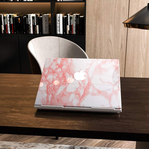 Marble Paper Granite Pink/White Roll Peel and Stick Wallpaper for Kitchen Countertop, Cabinet, Shelf, Waterproof