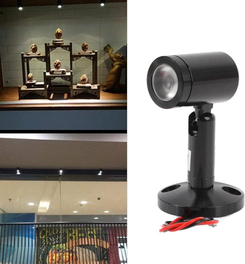 2 12V Sonew Pcs LED Mini Spotlight, DC Rotatable Display Case Light for Jewelry Showcase Display Cabinet Bedside Boat
