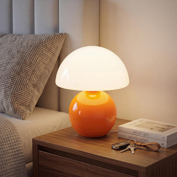Dawnwake Mushroom Lamp Table Lamp for Bedroom,Desk Bedside Small Lamps for Living
