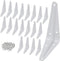 Wideskall Metal 3" x 4" inch Wall Corner Angle Shelving Shelf Brackets, White,