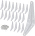 Wideskall Metal 3" x 4" inch Wall Corner Angle Shelving Shelf Brackets, White,