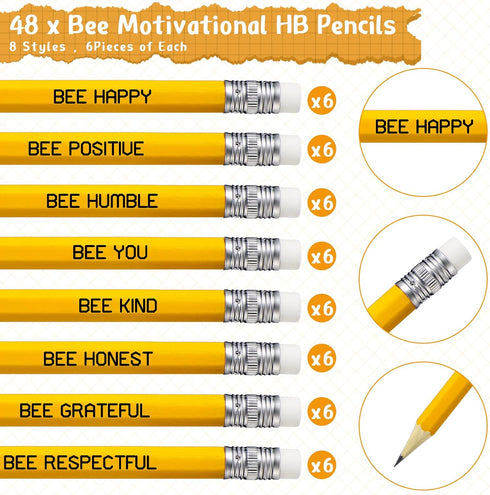 Bee Themed Gifts Sets 24 Bee Notebook Notepad Journal 48 Bee Pencils Small Mini Notebooks for Kids Back to School Gifts First Day of School Gifts with 50 Clear Plastic Bags 100 Twist Ties by Spakon