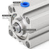 TAILONZ PNEUMATIC 50mm Bore 25mm Stroke Small Thin Cylinder Aluminum Air Cylinder SDA50-25