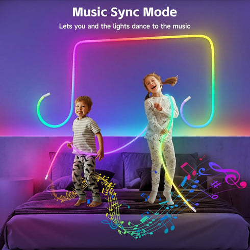 13.1ft 360 5V IP67 Tyute LED Rope Lights, Neon LED Lights Strip with Degree Luminous, USB Flexible Waterproof Music