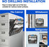 Large Capacity 3 Tier Magnetic File Holder, Black, for File Cabinets, Refrigerator, Office, No Drilling Installation