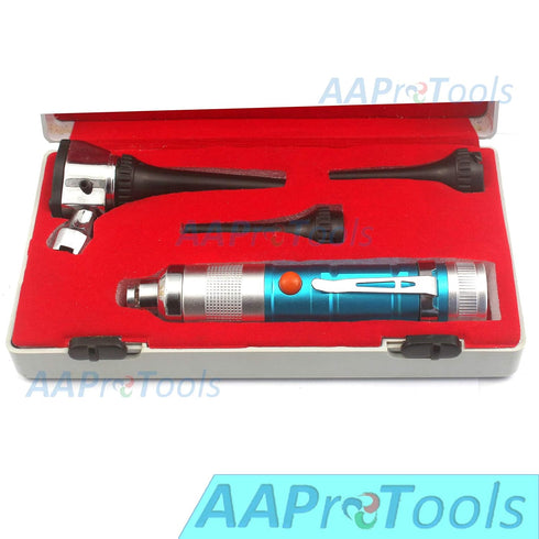 AAProTools Set Otoscope Blue Ent Medicl Diagnostic Instruments (Batteries Included)
