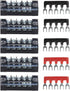 MILAPEAK Terminal Block and Strip, 10pcs (5 Sets) 5 Positions Dual Row 600V 15A Screw Terminal Strip Blocks with Cover