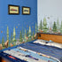 LiveGallery Removable Forest Tree Wall Decal, Woodland Wildlife Mural Wall Sticker, Peel and Stick Pine Tree Animals