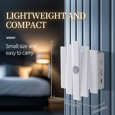 Rechargeable Motion Sensor Night Light, Magnetic RGB Color Changing LED Ambient Lighting, Compact Battery Operated