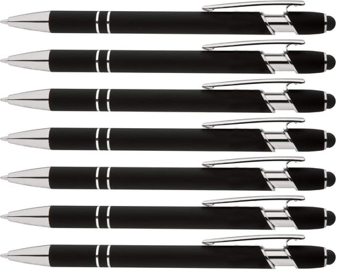 Express Pencils Rainbow Rubberized Soft Touch Ballpoint Pen with Stylus Tips a