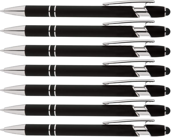 Express Pencils Rainbow Rubberized Soft Touch Ballpoint Pen with Stylus Tips a