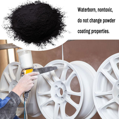 Powder Coating Powder for Metal Surfaces, Car Paint, Building Materials, Black, 4 oz