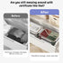 Marte Vanci Plastic Storage Bin with Lid, Portable Project Case with Handle, Clear Storage Box for A4 Letter Paper,