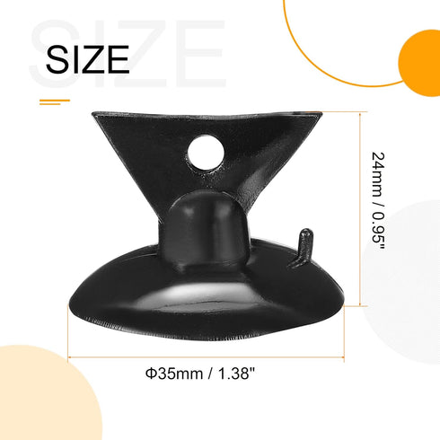MECCANIXITY Bulb Changers, 35mm Dia. PVC Suction Cup Light Lamp Replacing Tools for GU10 MR16 Bulbs, 6 Pack (4 Black and 2 Clear) by MECCANIXITY