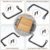InnoHHustle 2 PCS Black Side Fixed Tray Handle, Cutting Board Cabinet Hardware Pull Metal Tableware Serving Tray