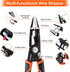 ValueMax 6-in-1 Wire Stripper: 8.5" Multifunctional Professional Crimping Tool for Electric Cable
