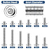 M6-1.0 x 25mm Flanged Button Head Socket Cap Screws, 25 PCS, Stainless Steel 18-8 (304), Full Thread, Bright Finish