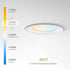 1 Pack 4 Inch 9W 757LM, 5CCT 2700K-5000K CRI90+, Dimmable T24, ASD Baffle Trim Recessed Light, LED Wafer Lights