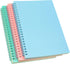 Yansanido Spiral Notebook, 3 Pcs A5, Thick Plastic Hardcover, 80 Sheets - 160 Pages, 3 Color Journals for Study