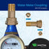 Midline Valve XND1011-OM Brass Water Meter Coupling Adapter Pipe Fitting with Nut and Gasket 1-1/4, 1" MIP x 1-1/4" FIP by Midline Valve