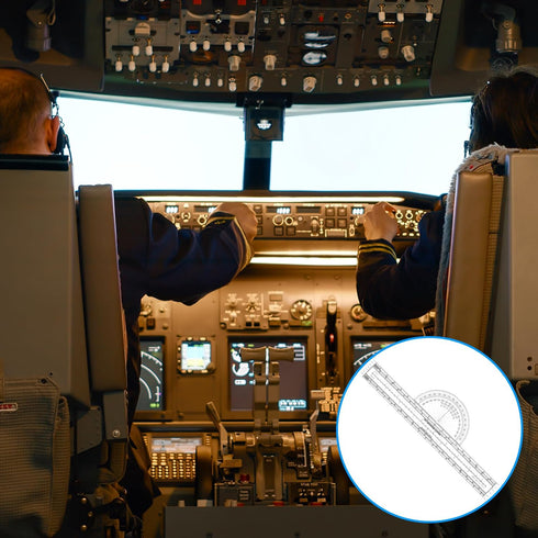 Xelsluthe Pen Plotter Fixed Plotter for Pilots Accurate Scale Aviation Navigation Plotters Flight Planning Routes Tools