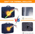 Home Strong Fireproof Document Box with Lock, Waterproof and Fireproof, 16.1"x11.4"x4.3", Blue, 5200? Heat Insulated
