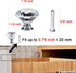 YourGift 6 Pack Drawer Knobs, Diamond Shaped Crystal Glass Cabinet Knobs Pull Handles, 30 mm, Silver
