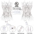 50 Count Decorations10ft Brightown Warm White Christmas Lights, Clear Mini Incandescent Lights on White Wire, Christmas