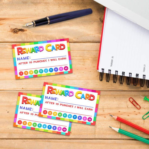 Punch Cards for Classroom, 208 Pack Kids Behavior Reward & Loyalty Cards, Best Behavior Chart