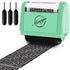 Miseyo Identity Theft Protection Roller Stamp Set - Mint Green, Includes 3 Refill Inks
