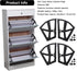 Kodrily 4Pcs 22Pcs 2 Hinges for Shoe Racks, ABS Shoe Cabinet Hinge Replacement with Accessories, Shoe Rack Hardware
