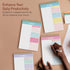 S&O Daily Planner Notepad for Productivity - 52 Page Daily To Do Planner - Undated Planner and Organizer - Daily To Do List Planner - Coiled Daily Task Planner - Daily Organizer Planner - Set of 4 by Sweetzer & Orange