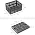 Eslite 34L Large Collapsible Plastic Folding Storage Crates, Pack of 3 (Grey)