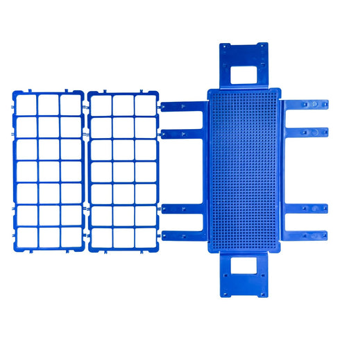 3 Packs Blue Plastic Test Tube Rack, 21 Holes Holder for 30mm Tubes, Detachable