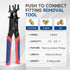 iCrimp Push to Connect Fitting Removal Tool, Effortlessly Remove 1/2 inch, 3/4 inch, 1 inch Pipe Connectors