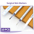 Surgical Skin Marker Professional 10Pcs Sterile Tattoo Stencil Tip Markers with Paper Ruler, Individually Wrapped for