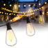 50FT LED Outdoor String Lights, Patio Lights with 25 Shatterproof ST35 LED