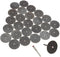 Fiberglass Reinforced Cut-off Wheels Discs Kit 1 1/4 inch Diameter 25 Pieces + 2 Mandrel for Dremel Tool 426 426b