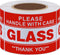 HYBSK 2x3 inch Handle with Care Thank You Glass Stickers, Adhesive Label, 300 Per Roll