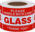 HYBSK 2x3 inch Handle with Care Thank You Glass Stickers, Adhesive Label, 300 Per Roll